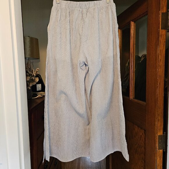 Listicle Striped Wide-Leg Pants - Navy/White - Size Small - Picture 3 of 11